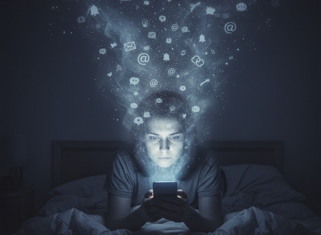 Sleep and digital identity: how online stress follows you to bed