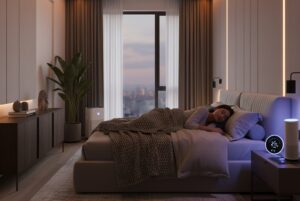 Discover how smart home technology can transform your sleep. Learn how air quality, lighting, sound, and temperature controls create a healthier bedroom environment.